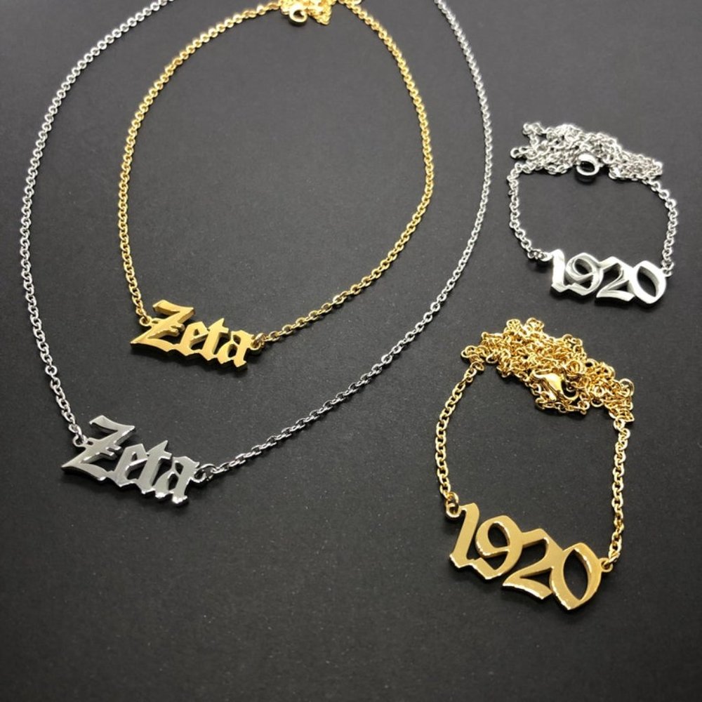 Zeta Necklace Gold/ Zeta Necklac Silver/1920 Necklace Gold/ 1920 Necklace Silver